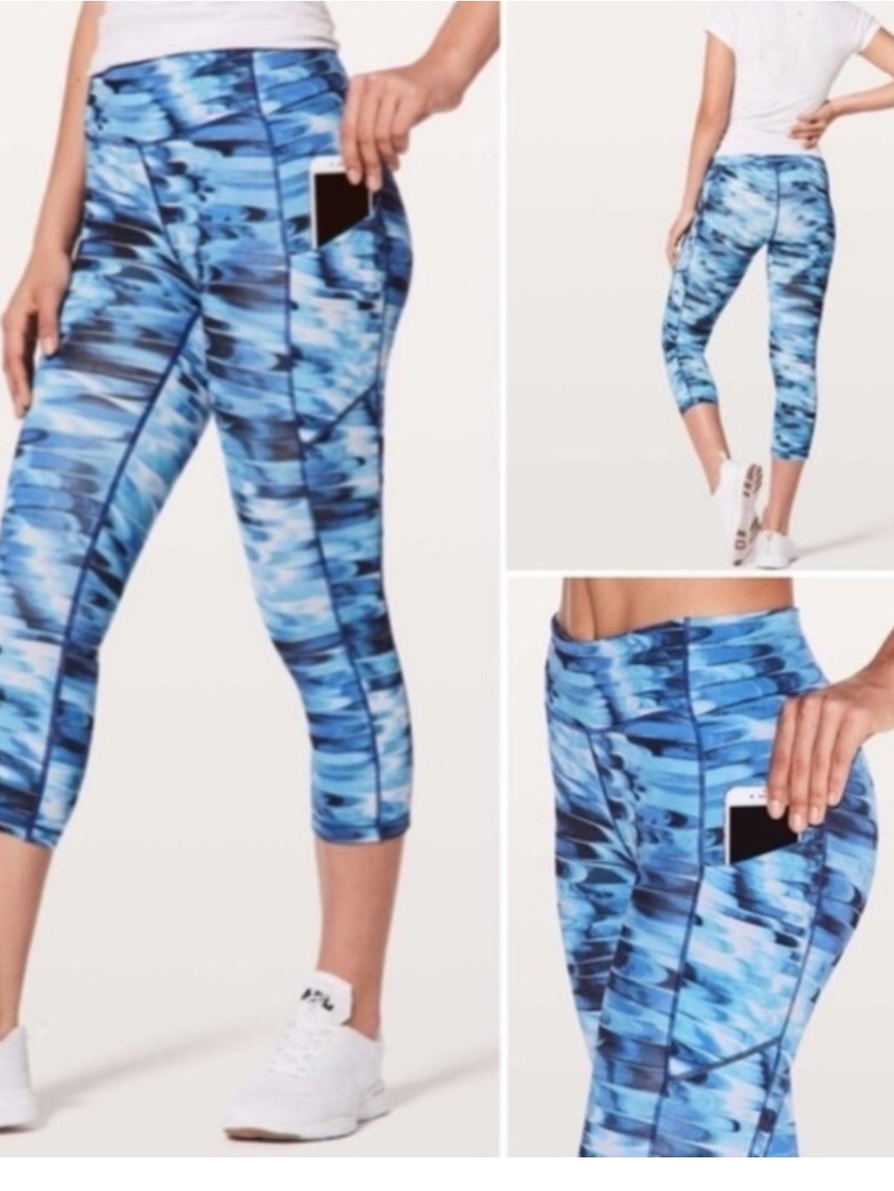 Lululemon Speed Up Crop 21" Tidal Multi size 8